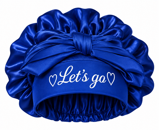 Let's Go Satin Bonnet - Blau